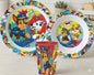 Paw Patrol Comic Geschirrset, Mikrowellenkunststoff-Set, Becher 260 ml