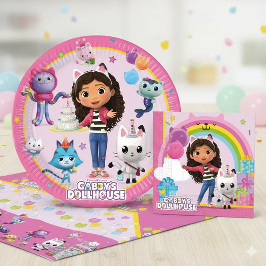 Gabby Dollhouse Tischset Geburtstag Tischdecke ,Teller Serviertten