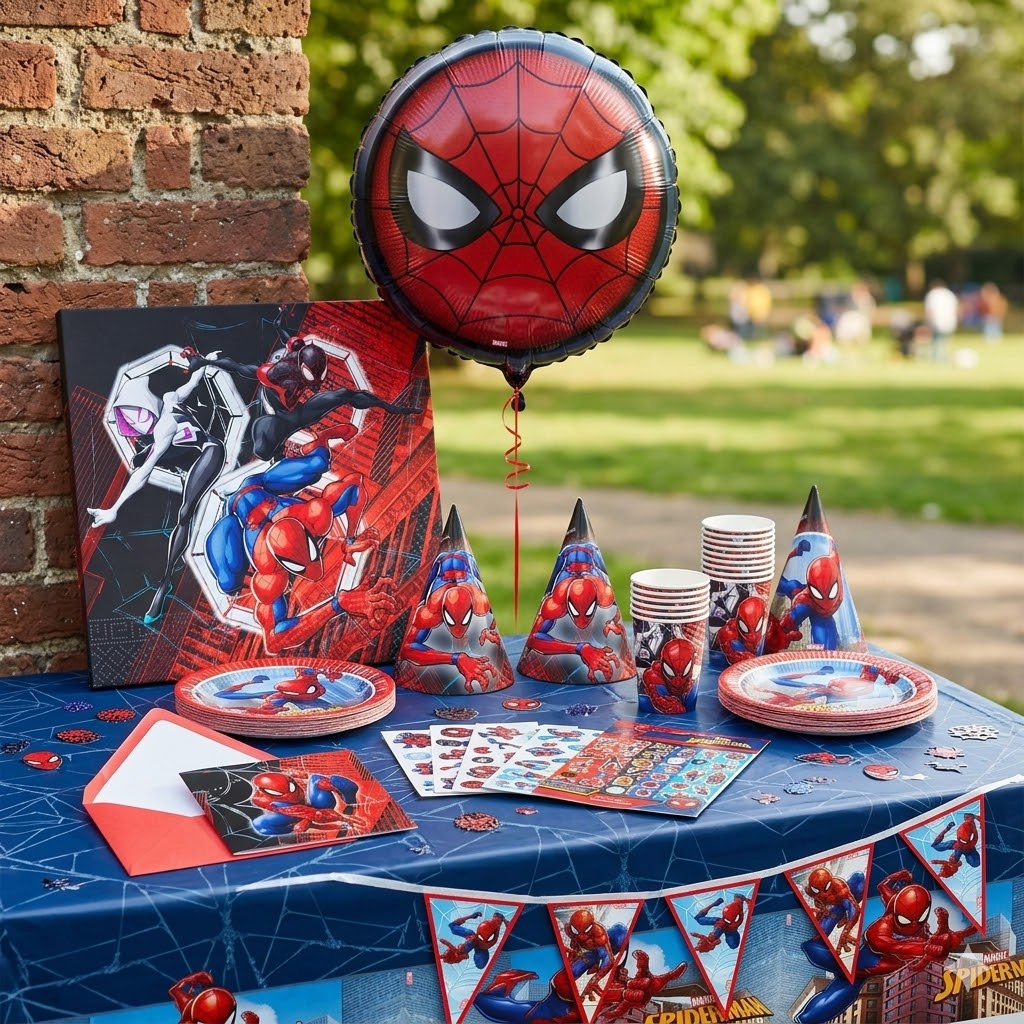 Geburtstags Party Set Spidermann Standard bis 6 Kinder 69 Teilig