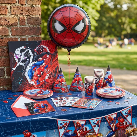 Geburtstags Party Set Spidermann Standard bis 6 Kinder 69 Teilig