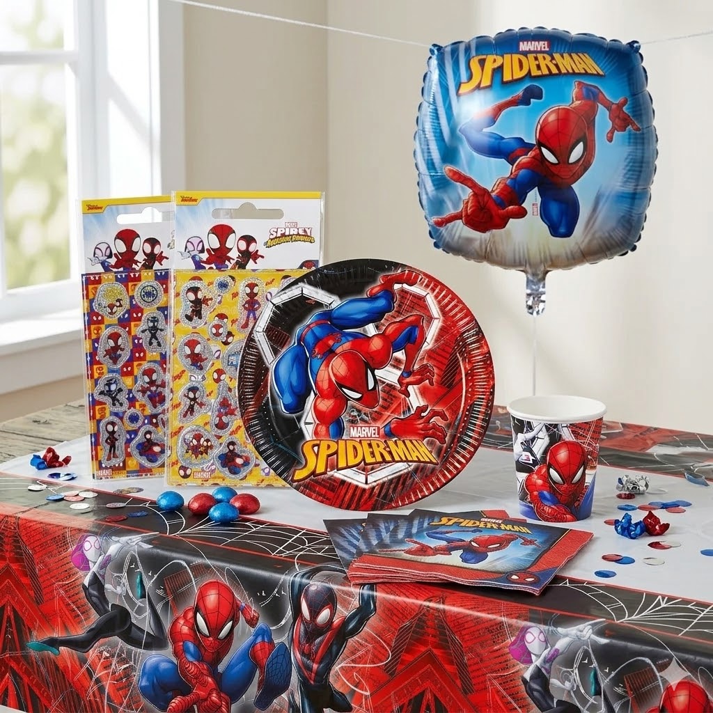 Geburtstags Party Set Spidermann Standard bis 8 Kinder