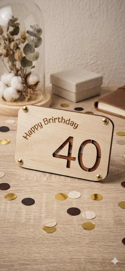 Das originelle Geldgeschenk Holzwallet Happy Birthday